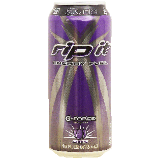 Rip It G-Force grape flavored energy fuel carbonated beverage 16fl oz