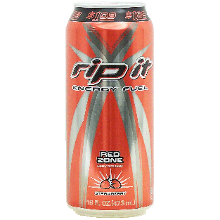Rip It Red Zone strawberry flavored energy fuel carbonated beve16fl oz
