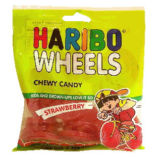 Haribo Wheels strawberry chewy candy  5oz