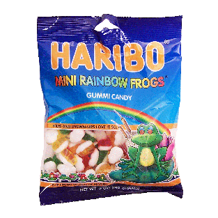 Haribo  mini rainbow frogs, gummi candy  5oz