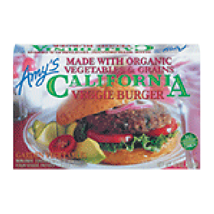 Amy's  california veggie burger made with organic vegetables, 4 p10-oz
