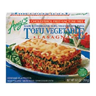 Amy's  tofu vegetable lasagna made with organic pasta & vegetabl9.5-oz
