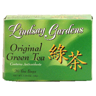 Lindsay Gardens  original green tea, 20-tea bags 1.05oz