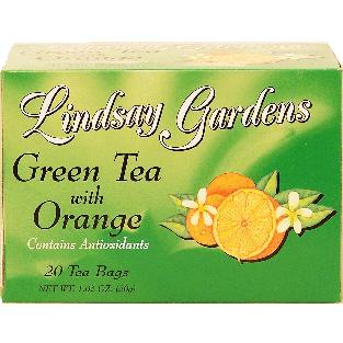 Lindsay  green tea with orange, 20-tea bags 1.05oz