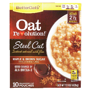 Better Oats Oat Revolution! steel cut maple & brown sugar instan15.1oz