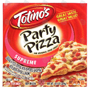 Totino's Party Pizza supreme pizza; sausage & pepperoni pizza w10.9-oz