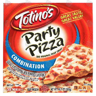 Totino's Party Pizza combination sausage & pepperoni, crisp cru10.7-oz