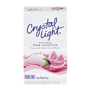 Crystal Light On The Go pink lemonade drink mix, 10-packets 1.3oz