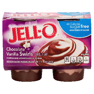 Jell-o  chocolate vanilla swirls pudding, sugar free, 4-cups, re14.5oz