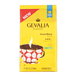 Gevalia Kaffe decaf house blend, medium roast ground coffee, 100%12-oz