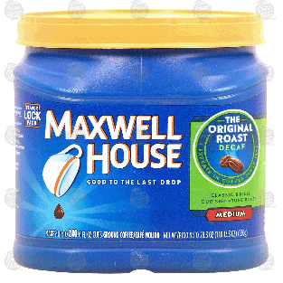 Maxwell House The Original Roast ground coffee, decaf, medium, 29.3-oz