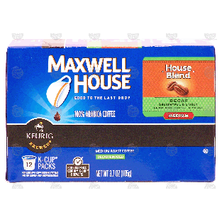 Keurig Maxwell House house blend, decaffeinated, medium roast co3.7-oz