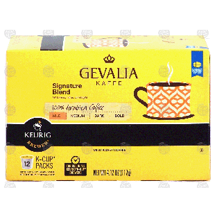 Keurig Gevalia signature blend, 100% arabica coffee, mild roast4.12-oz