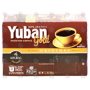 Keurig Yuban gold; original, medium roast coffee, 100% arabica, 3.7-oz