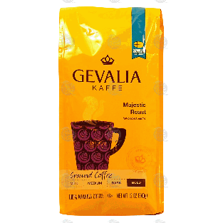 Gevalia Kaffe majestic roast, bold ground coffee, 100% arabica 12-oz