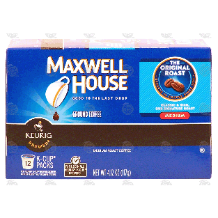 Keurig Maxwell House the original roast, ground coffee, medium,4.12-oz