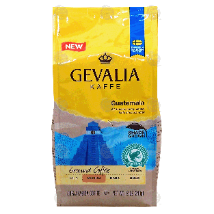 Gevalia Kaffe guatemala; 100% arabica coffee, medium ground coffe12-oz