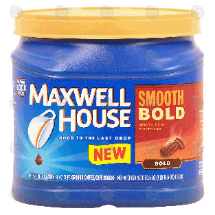 Maxwell House Smooth Bold ground coffee, makes up to 240- 6 fl 30.6-oz