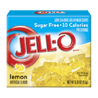 Jell-o Gelatin Dessert Sugar Free Lemon Low Calorie 0.3oz