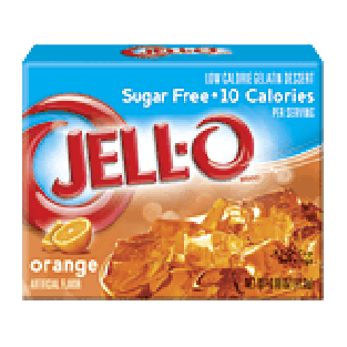 Jell-o Gelatin Dessert Sugar Free Orange Low Calorie 0.6oz