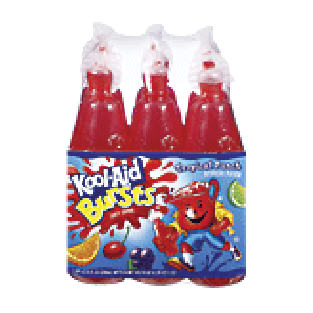 Kool-Aid Soft Drink Bursts Tropical Punch 6.75 Oz 6ct