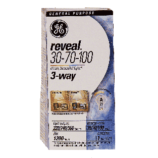 General Electric Reveal 30/70/100 3-way general purpose  1ct