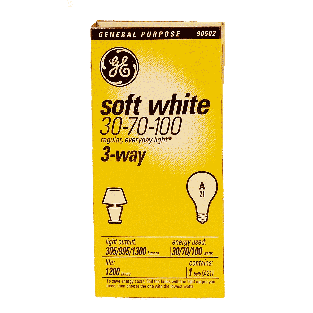 General Electric Soft White 3-way light bulb; 30, 70, and 100 watt  1ct