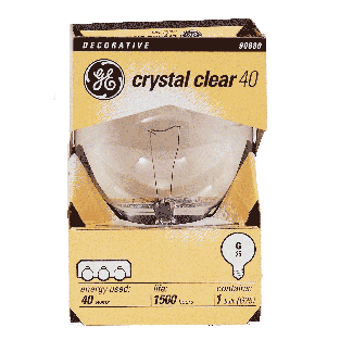 General Electric  40 watts decorative crystal clear globe light bul 1ct