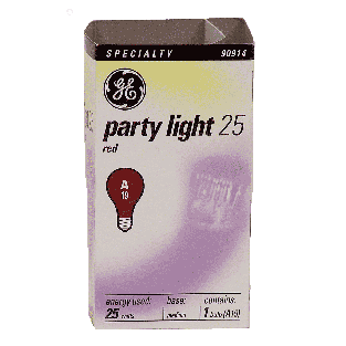 General Electric  25 watts red party light bulb  1ct