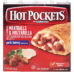 Nestle Hot Pockets meatballs & mozzarella cheese w/reduced fat che9-oz