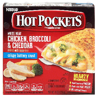 Nestle Hot Pockets chicken, broccoli & cheddar cheese with a sauce9-oz