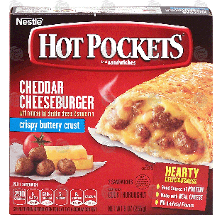 Nestle Hot Pockets cheddar cheeseburger with reduced fat cheddar c9-oz