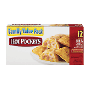 Hot Pockets  12 ham and cheese frozen pastry sandwiches, family pa54oz