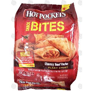 Nestle Hot Pockets snack bites; cheesy beef nacho, flaky crust 24-oz