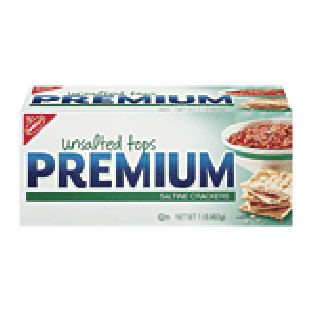 Nabisco Premium Saltine Crackers Unsalted Tops  16oz
