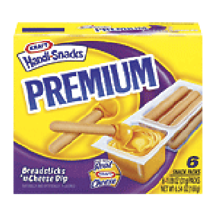 Nabisco Handi-snacks premium breadsticks 'n cheez, 6 single serv6.54oz