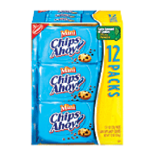 Nabisco Chips Ahoy! Mini real chocolate chip cookies, 12-packs 12oz