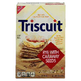 Nabisco Triscuit rye with caraway seeds snack crackers baked with 1 9oz