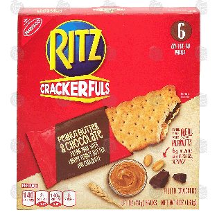 Nabisco Ritz crackerfuls; peanut butter & chocolate filled crackers6oz