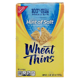 Nabisco Wheat Thins hint of salt, 100% whole grain crackers  9.1oz