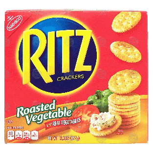 Nabisco Ritz roasted vegetable flavored crackers made with real 13.3oz