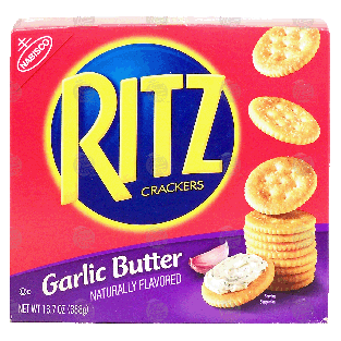 Nabisco Ritz garlic butter flavored crackers 13.7oz