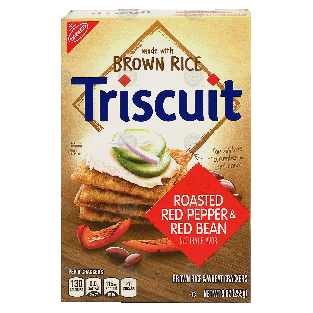 Nabisco Triscuit roasted red pepper & red bean, brown rice & wheat  9oz