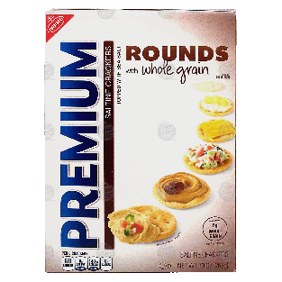 Nabisco Premium saltine crackers topped with sea salt, rounds with10oz