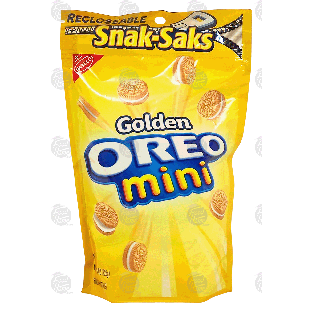 Nabisco Oreo snak-saks; golden mini sandwich cookies 8oz