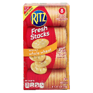 Nabisco Ritz crackers baked with whole wheat, 8 fresh stacks 11.6oz