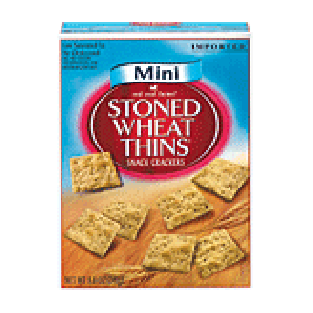 Red Oval Farms Stoned Wheat Thins mini snack crackers, imported 8.8oz