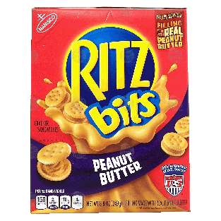 Nabisco Ritz bits; peanut butter, cracker sandwiches 8.8oz