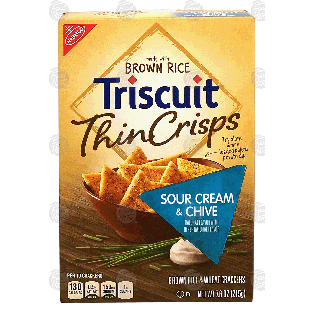Nabisco Triscuit thin crisps; brown rice & wheat crackers, sour c7.6oz