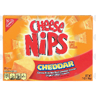 Nabisco Cheese Nips cheddar cheese flavor baked snack crackers  7oz